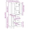vidaXL Highboard mit Schubladen 2 pcs Altholz Holzwerkstoff