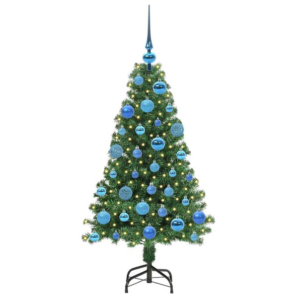 vidaXL K&uuml;nstlicher Weihnachtsbaum mit 150 LEDs mit St&auml;nder Gr&uuml;n 120 cm