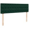 vidaXL Ottoman-Bett mit Matratze & LEDs Dunkelgr&uuml;n 140x190 cm Samt