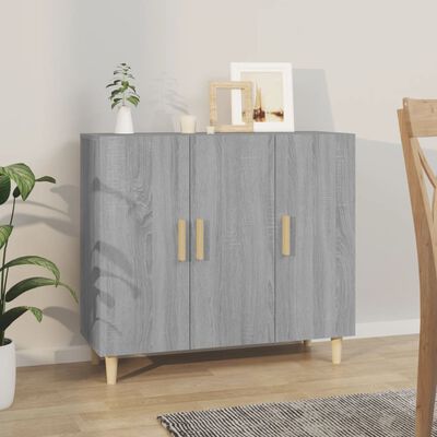 vidaXL Sideboard Grau Sonoma 90x34x80 cm Holzwerkstoff