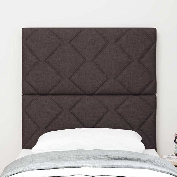 vidaXL Kopfteil mit Kopfteil Dunkelbraun 80 cm Kunstleder