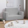 vidaXL Kindersofa 2-Sitzer Hellgrau Weich Plüsch