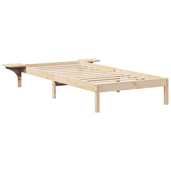 vidaXL Bettrahmen Natur 80 x 200 cm Massives Kiefernholz