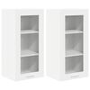 vidaXL H&auml;ngeschrank mit T&uuml;r 2 pcs Wei&szlig; 40 x 31 x 80 cm Holzwerkstoff