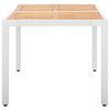 vidaXL 7-tlg. Garten-Essgruppe Poly Rattan Wei&szlig;