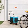 vidaXL Fahrradanh&auml;nger Hunde Blau und Schwarz Oxford-Gewebe & Eisen