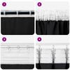 vidaXL Verdunkelungs-Vorh&auml;nge mit Ringen 2 pcs Schwarz 140 x 140 cm