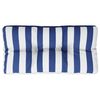 vidaXL Palettenkissen Blau Wei&szlig; Gestreift 80x40x12 cm Stoff