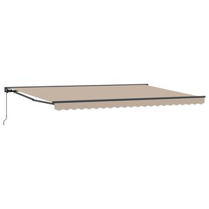 vidaXL Markisenrahmen Beige 500 x 300 cm Polyester mit PU-Beschichtung