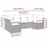 vidaXL Gartensofa-set mit Kissen 6 pcs Schwarz Poly-Rattan