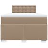 vidaXL Boxspringbett Matratze Cappuccino-Braun 120x200cm Kunstleder