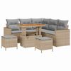 vidaXL Gartensofa-set 8 stk. Beige Poly-Rattan