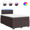 vidaXL Boxspringbett mit Matratze Dunkelbraun 120x200 cm Stoff