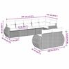 vidaXL 8-tlg. Garten-Sofagarnitur mit Kissen Hellgrau Poly Rattan