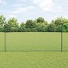 vidaXL Zaun mit Pfosten Gr&uuml;n 1,4 x 25 m Stahl und PVC