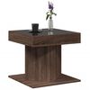 vidaXL LED-Couchtisch Braun Eichen-Optik 50x50x45 cm Holzwerkstoff