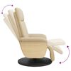 vidaXL Relaxsessel mit Fu&szlig;teil Creme Stoff