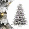 vidaXL K&uuml;nstlicher klappbarer Weihnachtsbaum Wei&szlig; 210 cm PE und PVC