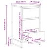 vidaXL Sideboard Kunsthandwerk Eiche 42 x 36 x 75,5 cm Holzwerkstoff