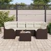 vidaXL Gartensofa-set Braun 55 x 55 x 37 cm Poly-Rattan