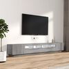vidaXL 3-tlg. TV-Schrank-Set LED-Leuchten Grau Sonoma Holzwerkstoff