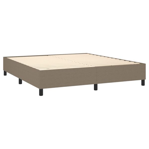 vidaXL Boxspringbettgestell Taupe 160x200 cm Stoff