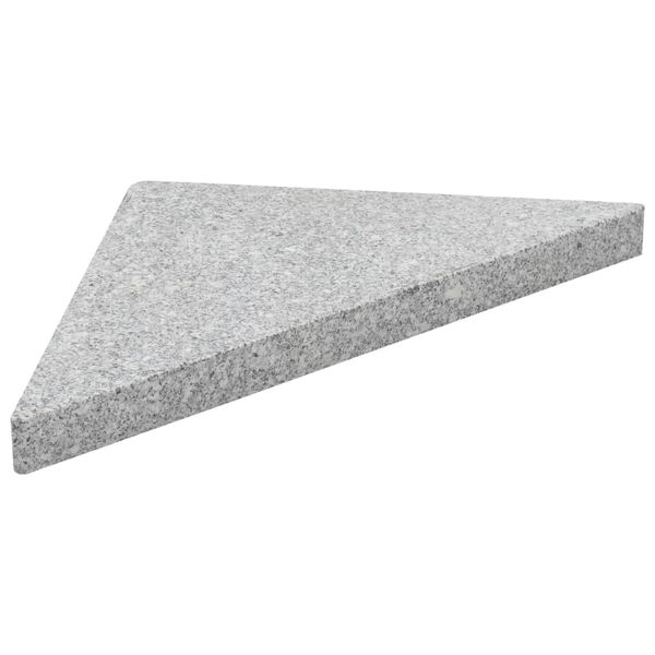 vidaXL Sonnenschirm-Gewichtsplatten 4 Stk. Dreieckig Garu Granit 60 kg