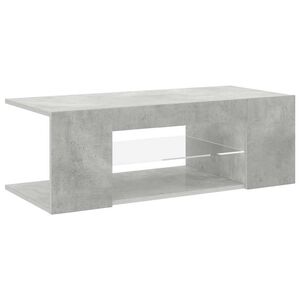 vidaXL TV-Schrank mit LED-Leuchten Betongrau 90x39x30 cm