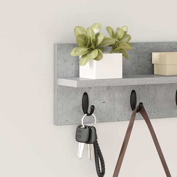 vidaXL Wandmontierter nachttisch Beton Grau 40 x 10,5 x 18 cm