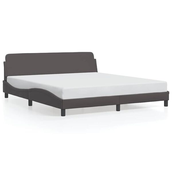 vidaXL Bettgestell "Dover" Grau 180x200 cm Kunstleder