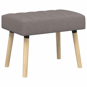 vidaXL Kanalgepolsterte Bank Taupe 60 x 40 x 45 cm Stoff