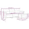 vidaXL 3-Sitzer-Sofa mit Hocker Dunkelgrau 180 cm Mikrofasergewebe