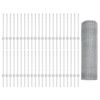 vidaXL Zaun mit Pfosten Silber 0,6 x 100 m Stahl