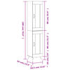 vidaXL Highboard Grau Sonoma 34,5x34x180 cm Holzwerkstoff