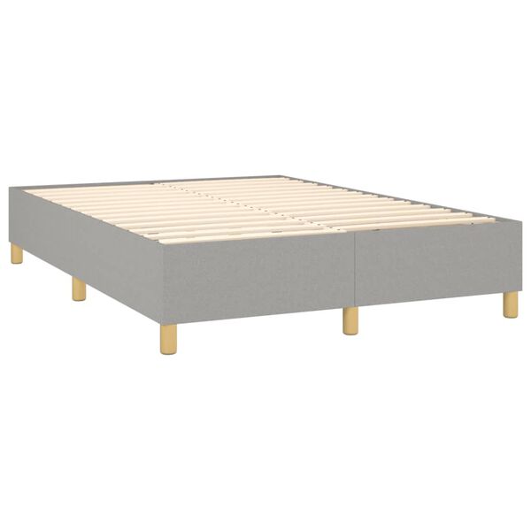 vidaXL Boxspringbettgestell Hellgrau 140x190 cm Stoff