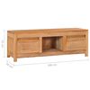 vidaXL TV-Schrank 100×30×35 cm Massivholz Teak