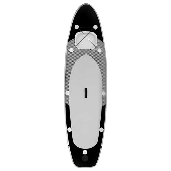 vidaXL SUP-Board-Set Aufblasbar Schwarz 360x81x10 cm