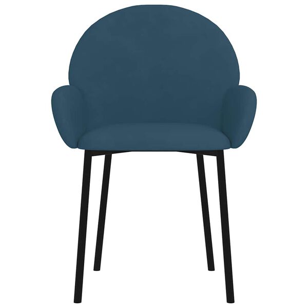 vidaXL Esszimmerst&uuml;hle 2 Stk. Blau Samt
