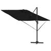 vidaXL Roma Parasol Schwarz 286 x 284 x 265 cm Aluminium und Polyester
