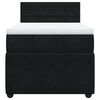 vidaXL Boxspringbett mit Matratze Schwarz 100x200 cm Samt