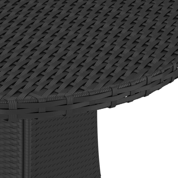 vidaXL Gartentisch Schwarz 70x70x73 cm Poly Rattan