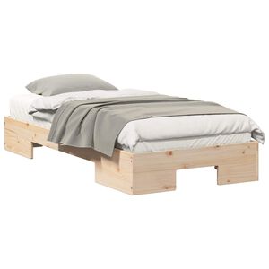 vidaXL Bettgestell Braun 75 x 190 cm