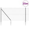 vidaXL Zaunpfosten Grau 25 x 1,4 m (25 x 25 mm Maschen) Stahl und PVC