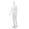 vidaXL M&auml;nnliche Schaufensterpuppe mit Glassockel Wei&szlig; 185 cm