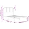 vidaXL Bettgestell mit Kopfteil Metall Schwarz 100x200 cm