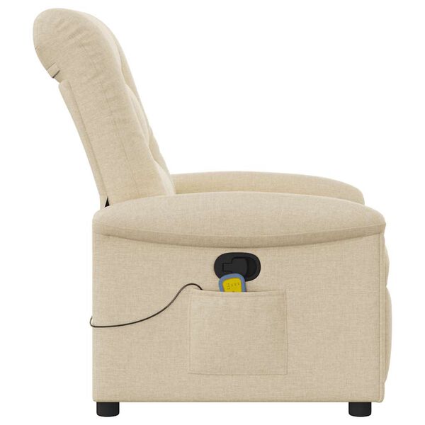 vidaXL Massagesessel Creme Stoff