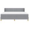 vidaXL Boxspringbett mit Matratze Hellgrau 180 x 200 cm Stoff