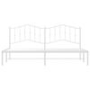 vidaXL Bettgestell mit Kopfteil Metall Wei&szlig; 193x203 cm