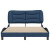 vidaXL Bettgestell ohne Matratze "Hvar" Blau 140x200 cm Stoff