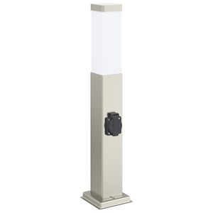 vidaXL Pollerleuchte mit Auslass 50 cm Edelstahl IP44